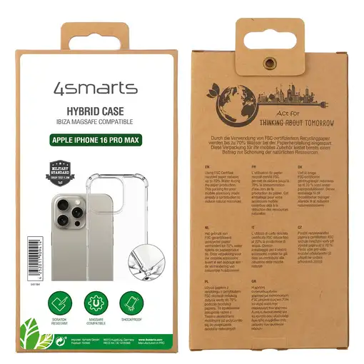 4smarts 541184 funda para teléfono móvil 17,5 cm (6.9") Transparente