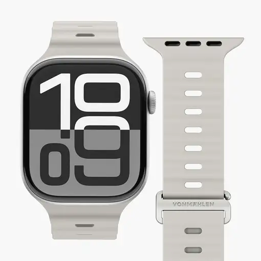 Vonmählen Wave Band 2 Correa Crema de color Silicona