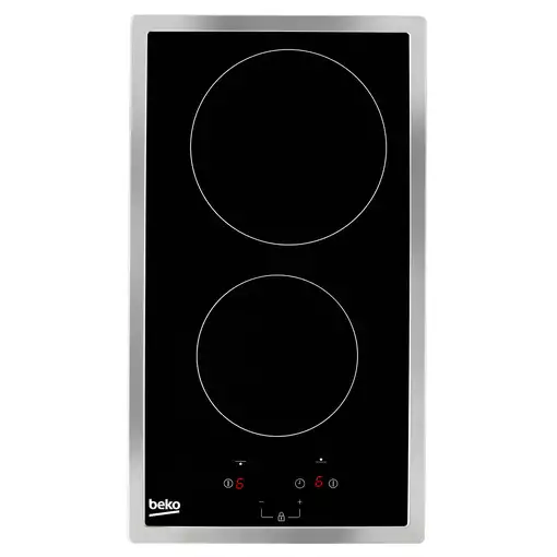 Beko HDMC32400TX hobs Acero inoxidable Integrado 30 cm Cerámico 2 zona(s)