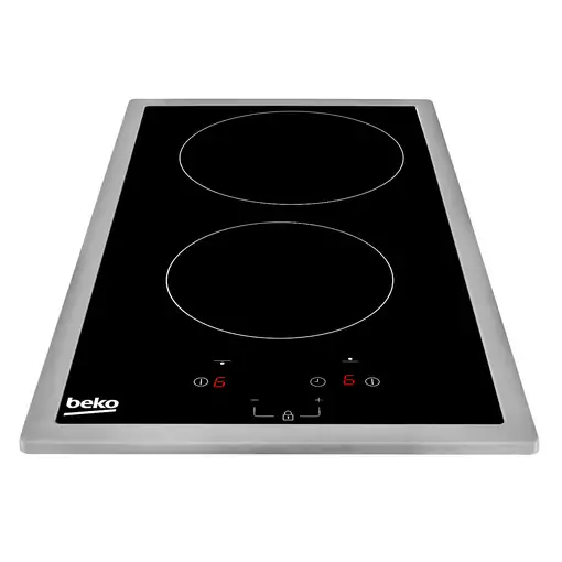 Beko HDMC32400TX hobs Acero inoxidable Integrado 30 cm Cerámico 2 zona(s)