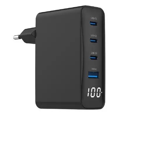 Gembird TA-UC-PDQC100LCD-01-BK cargador de dispositivo móvil Portátil