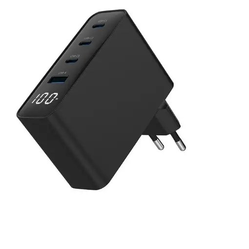 Gembird TA-UC-PDQC100LCD-01-BK cargador de dispositivo móvil Portátil