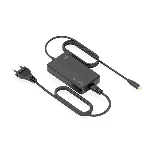 AISENS Cargador De Sobremesa GaN 65W PD3.0 1xUSB-C 1.8m, Negro