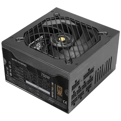 Mars Gaming MPB750SIM unidad de fuente de alimentación 750 W 24-pin ATX ATX Negro
