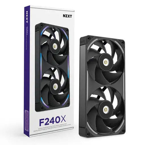 NZXT F240X Carcasa del ordenador Ventilador 12 cm Negro 1 pieza(s)