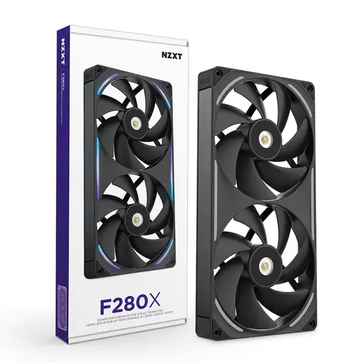 NZXT F280X Carcasa del ordenador Ventilador 14 cm Negro 1 pieza(s)