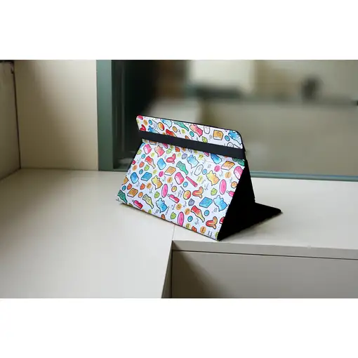 SilverHT Funda Universal Estampada 9"-11" Cool Candy blanco puntos azules