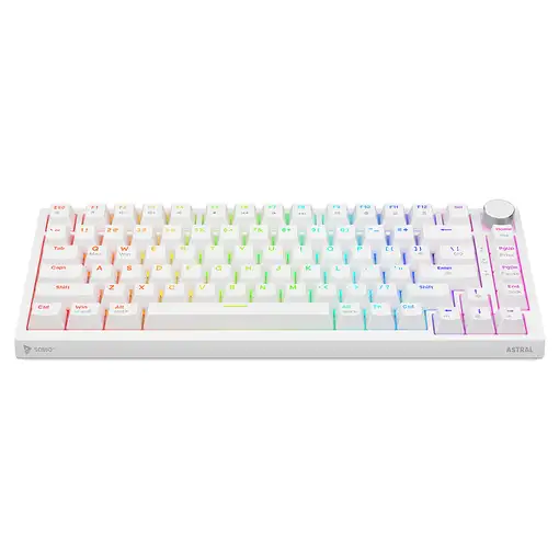 Savio ASTRAL WHITE JADE teclado Juego USB QWERTY Internacional de EE.UU. Blanco