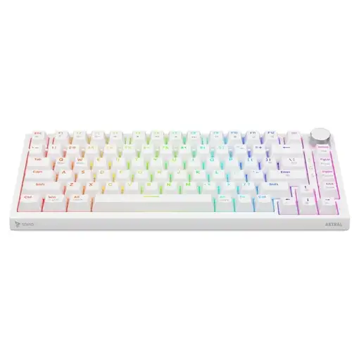 Savio ASTRAL WHITE JADE teclado Juego USB QWERTY Internacional de EE.UU. Blanco