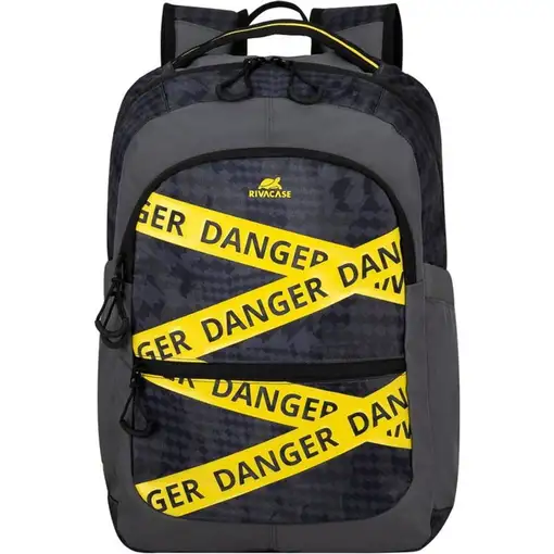 Rivacase Erebus 39,6 cm (15.6'') Mochila Camuflaje, Gris, Amarillo