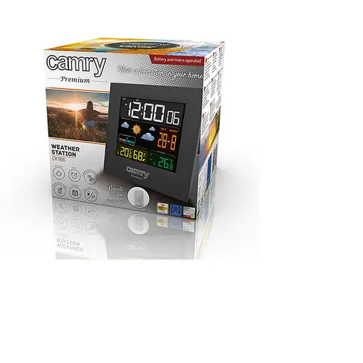 Camry Premium CR 1166 estación meteorológica digital Negro AC/Batería