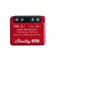 Shelly 1PM Mini Gen3 Interruptor inteligente 1P Rojo