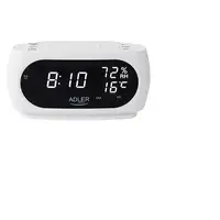 Adler AD 1186W despertador Reloj despertador digital Negro, Blanco