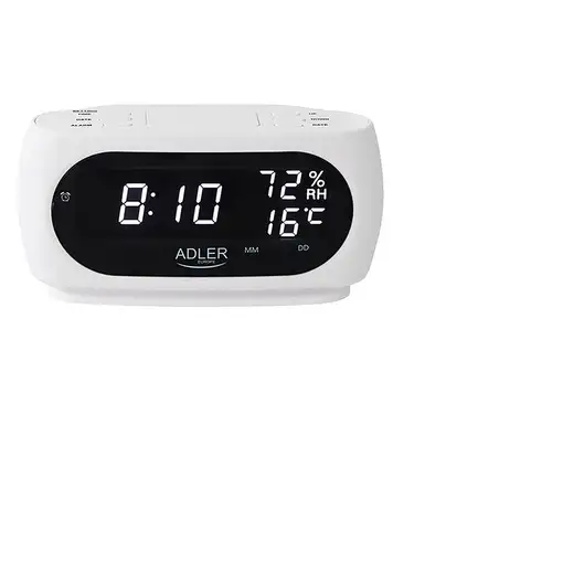 Adler AD 1186W despertador Reloj despertador digital Negro, Blanco