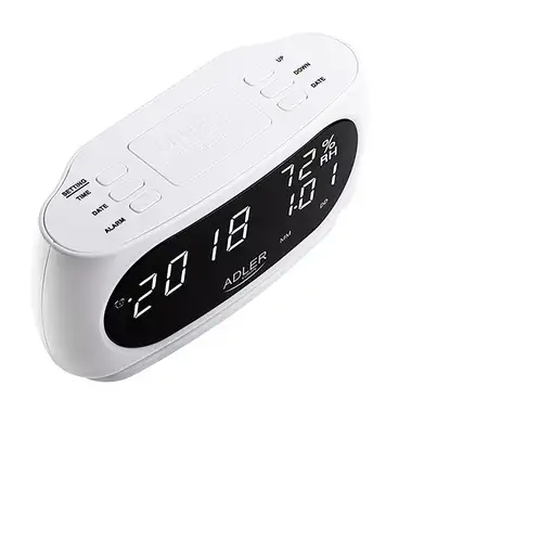 Adler AD 1186W despertador Reloj despertador digital Negro, Blanco