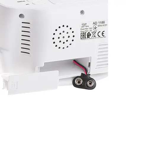 Adler AD 1186W despertador Reloj despertador digital Negro, Blanco