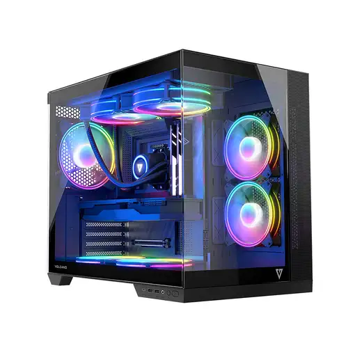 Modecom Volcano Panorama Apex ARGB 3F juoda Midi Tower Gris