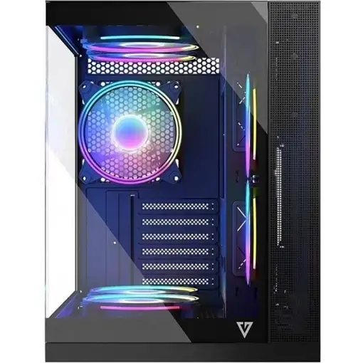 Modecom Volcano Panorama Apex ARGB 3F juoda Midi Tower Gris