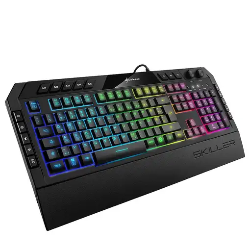 Sharkoon Skiller SGK5 teclado Juego USB QWERTZ Alemán Negro