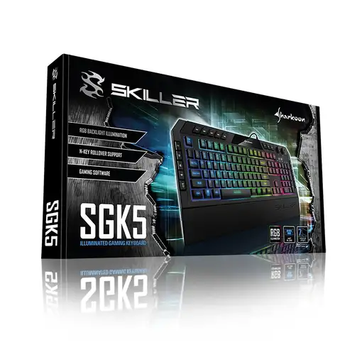 Sharkoon Skiller SGK5 teclado Juego USB QWERTZ Alemán Negro