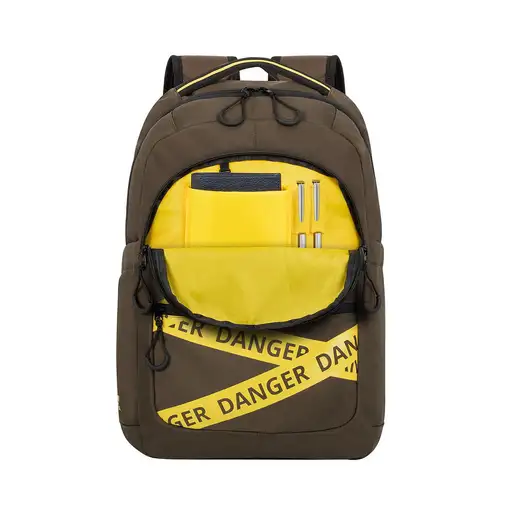 Rivacase Erebus 39,6 cm (15.6") Mochila Caqui, Amarillo