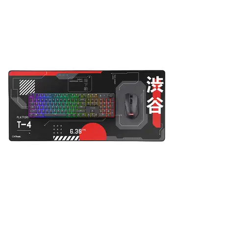 Trust GXT 759 XXL Alfombrilla de ratón para juegos Negro, Rojo