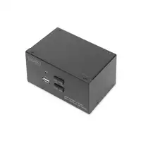 Digitus Conmutador KVM, 2 puertos, pantalla dual, 4K, HDMI®