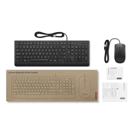 Lenovo Essential Wired Combo (ES 172) teclado Ratón incluido Universal USB Español