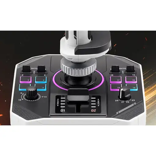 Thrustmaster Sol-R 1 Flightstick Negro, Blanco USB Palanca de vuelo Analógico/Digi
