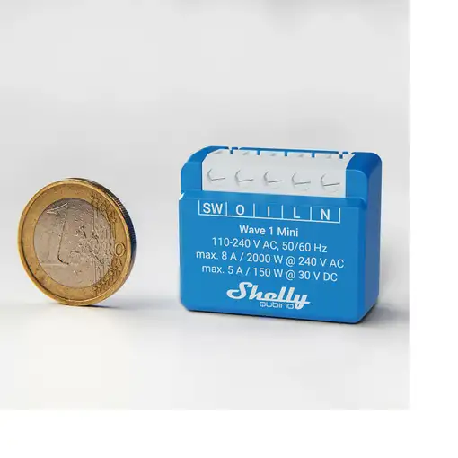 Shelly Qubino Wave 1 Mini Interruptor inteligente Azul