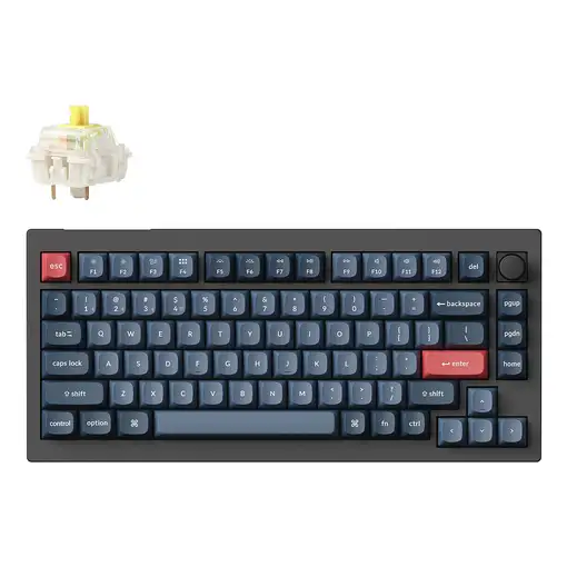 Keychron V1 Max teclado Universal USB + RF Wireless + Bluetooth Negro, Gris