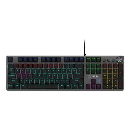 MSI FORGE GK310 RED DE teclado Juego USB QWERTY Alemán Negro