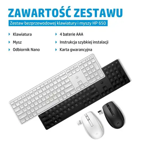 HP Combo de teclado y ratón inalámbricos 650