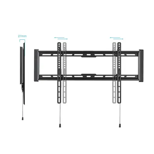 TooQ Soporte Fijo de pared para pantallas 37"- 80", Negro