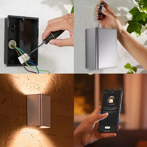 Philips Hue White and Color ambiance Aplique mural para exteriores Resonate