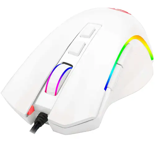 REDRAGON M607W GRIFFIN WHITE, Mouse optico ergonómico