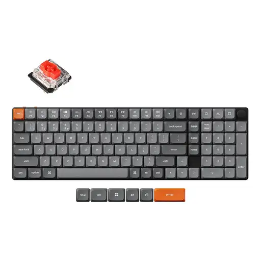 Keychron K17 Max QMK teclado Universal USB + RF Wireless + Bluetooth Inglés Negro
