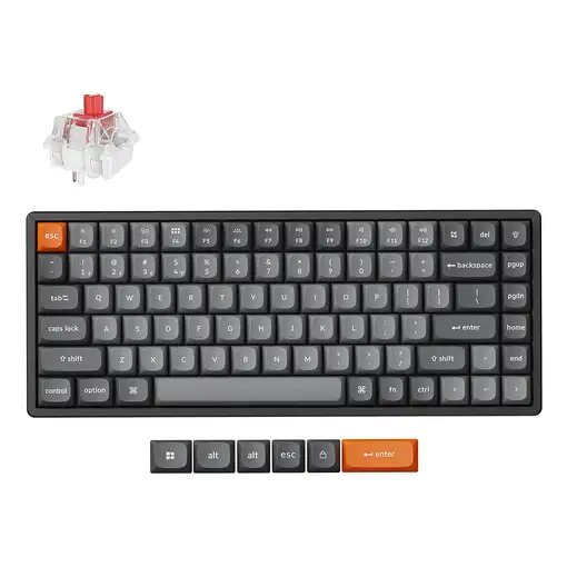 Keychron K2 Max teclado Universal USB + RF Wireless + Bluetooth Negro, Gris