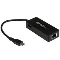 StarTech.com Adaptador de Red Gigabit USB-C con Puerto USB Extra - Negro