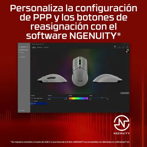 HyperX Pulsefire Haste 2 Pro - Ratón gaming inalámbrico 4K