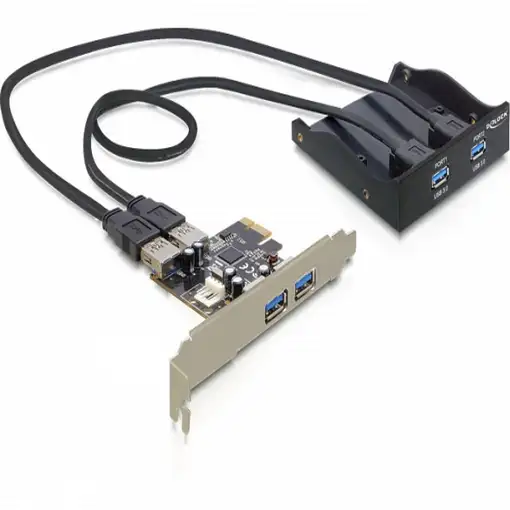 DeLOCK Front Panel + PCI Express Card tarjeta y adaptador de interfaz Interno USB