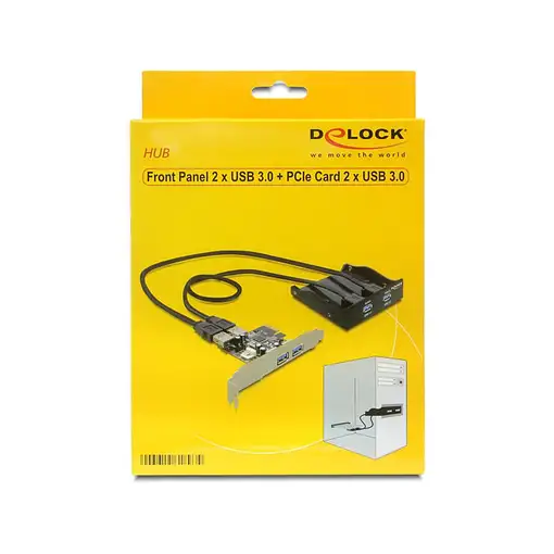 DeLOCK Front Panel + PCI Express Card tarjeta y adaptador de interfaz Interno USB