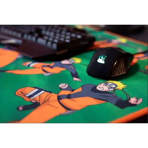 Konix Naruto KX MOUSEPAD XXL GREEN Alfombrilla de ratón para juegos Multicolor