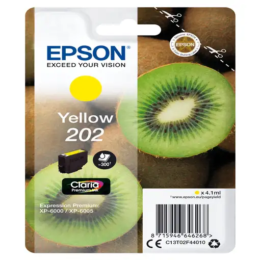 Epson Kiwi Singlepack Yellow 202 Claria Premium Ink