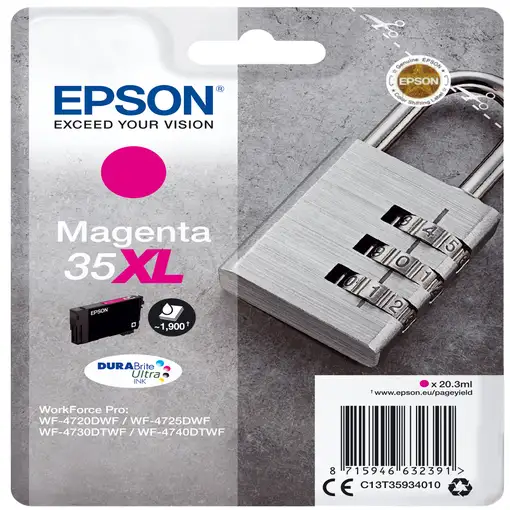 Epson Padlock Singlepack Magenta 35XL DURABrite Ultra Ink