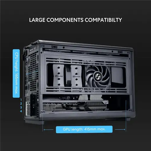 Lian Li A3-mATX Micro Torre Negro, Madera