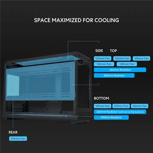 Lian Li A3-mATX Micro Torre Negro, Madera