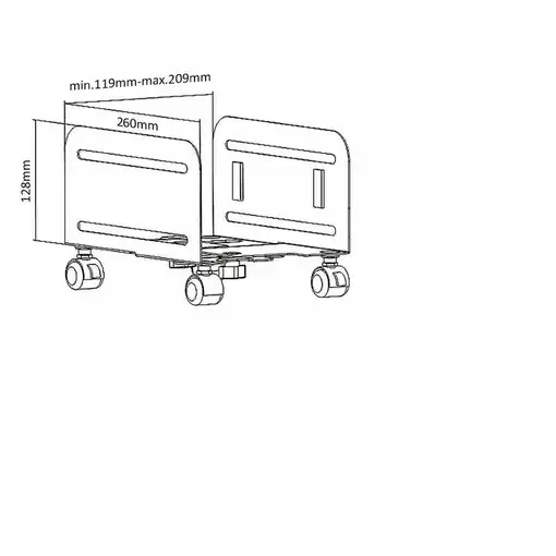 Maclean Mount MC-851 Plataforma con ruedas giratorias