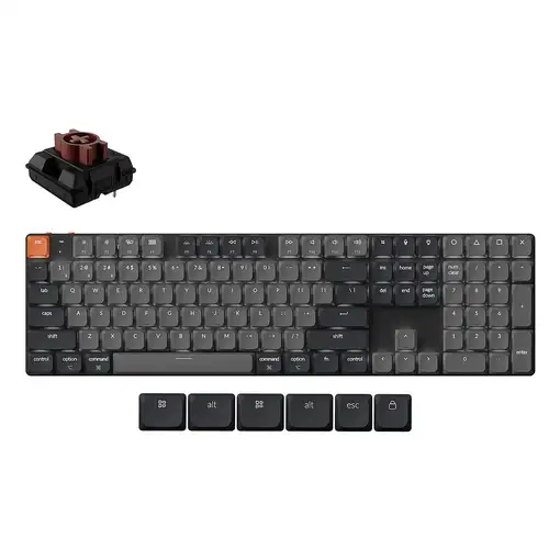 Keychron K5 QMK teclado Universal USB + Bluetooth QZERTY Inglés Negro