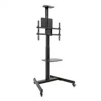 TooQ “COMETA” Soporte de Suelo con Ruedas con Regulación de Altura para Pantallas